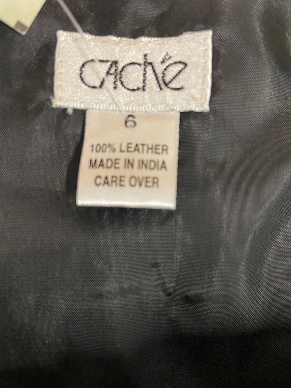 Cache Black Leather Corset Style Top Size 6 HH - Picture 4 of 4